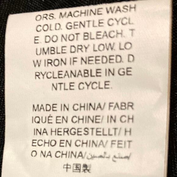 Shein Mod Top Women Small (4) Black Corduroy Rear Zip Wide Straps Biker Girl NWT - Picture 6 of 10